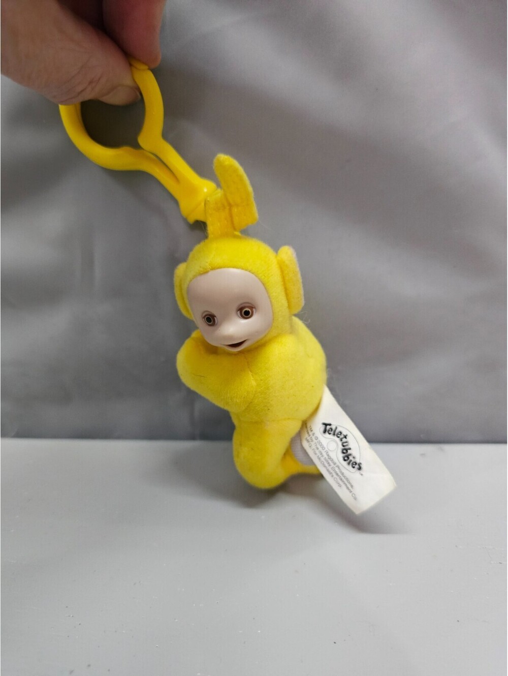 McDonalds 2000 Teletubbies Laa-Laa Yellow Plush Clip Keychain